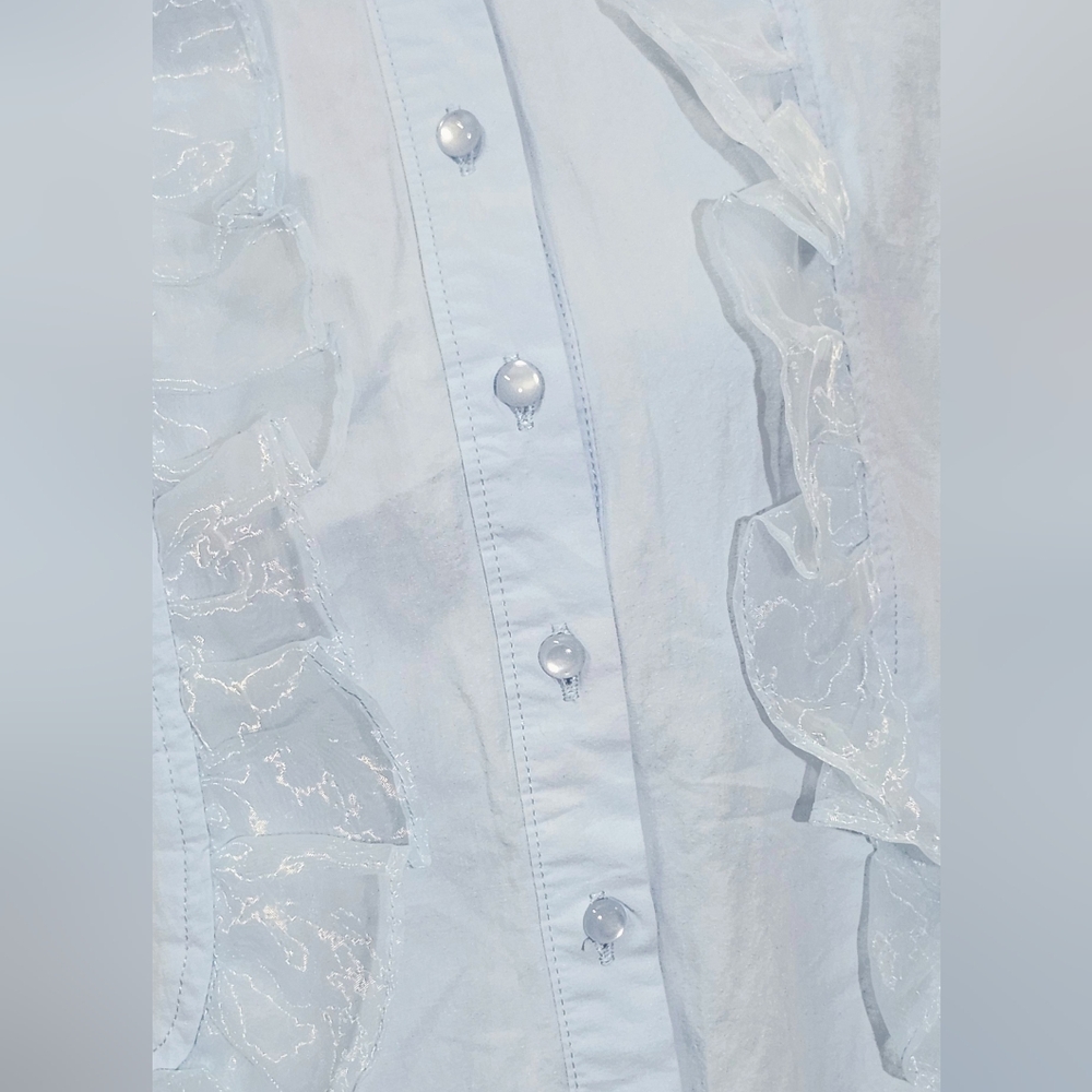 LABELRAIL X OLIVIA & ALICE Light Blue With Lace Ruffles On Front Size 18 - Picture 2 of 7